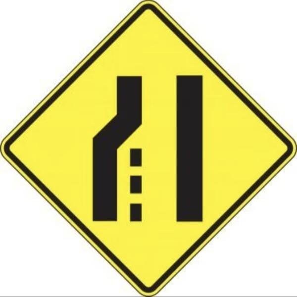 Accuform Lane Ends - Merge Right (Symbol), High Intensity Reflective Aluminum, 30 in x 30 in FRW644HP - main